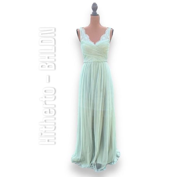 Hitherto A BHLDN Exclusive from Anthropologie, Fleur Bridesmaid Gown Sea Glass 2 - Picture 4 of 13